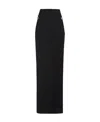 Prada Crystal-button Wool Maxi Skirt In Black