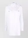 Prada Crystal-button White Cotton Shirt