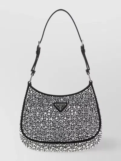 Prada Crystal Chain-link Cleo Handbag Structure