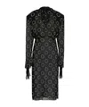 Prada Crystal-embellished Georgette Midi Dress In Black