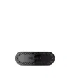 Prada Crystal Embellished Logo Hair Clip In Black