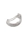 Prada Brass Hair Clip With Crystals In Gray