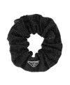 Prada Crystal-embellished Hair Scrunchie In Black