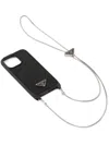 Prada Crystal-embellished Iphone 14 Pro Case In Schwarz