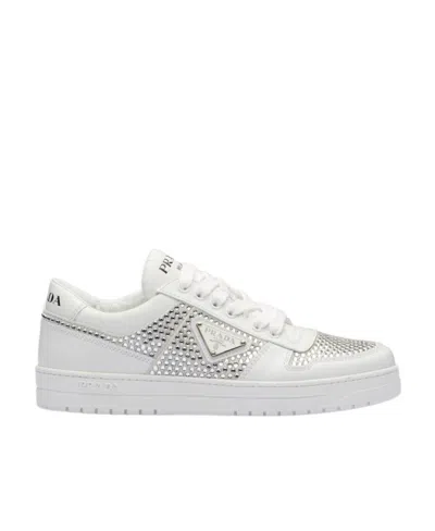 PRADA PRADA EMBELLISHED LOW-TOP SNEAKERS