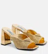 Prada Crystal-embellished Mules In Platino