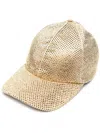Prada Duchesse Baseball Cap With Crystals In Gold