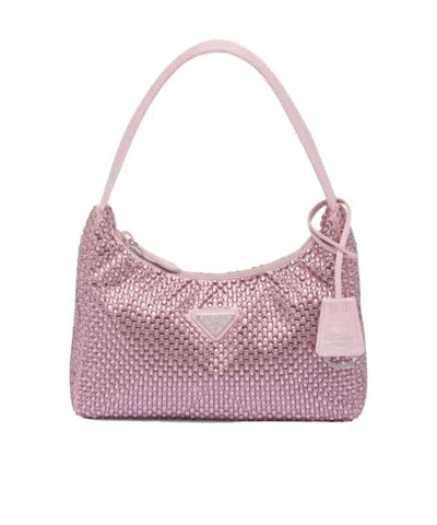 PRADA SATIN MINI-BAG WITH CRYSTALS