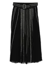Prada Crystal-embellished Skirt In Black