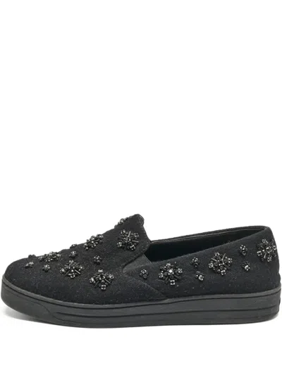 Pre-owned Prada Crystal-embellished Sneakers