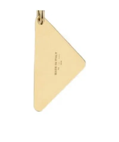 Prada Crystal-embellished Triangle Earring In Yellow