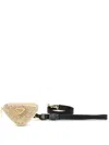 Prada Stud-embellishment Logo Coin Purse In Neutrals