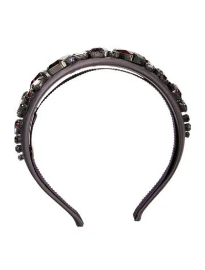 Pre-owned Prada Crystal Headband In Purple