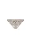 Prada Crystal Logo Jewelry Earrings In Yellow