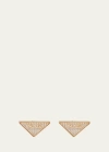 Prada Crystal Logo Symbole Stud Earrings In F03c7 Oro Cristal