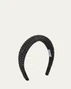 Prada Crystal Padded Headband In Black