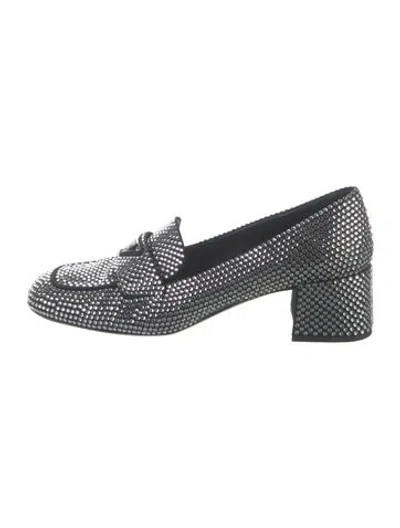 Pre-owned Prada Crystal Patterned Loafers
