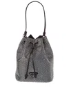 Prada Crystal-studded Mini Satin Bucket Bag In Multi