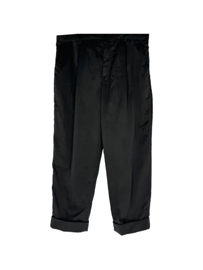 Pre-owned Prada Cuffed Hem Trousers In Black