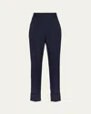 Prada Cuffed Poplin Pants In Bleu