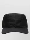 Prada Curved Brim Baseball Cap Structured Design In Black