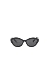 Prada Curved Cat-eye Frame Sunglasses In Gray