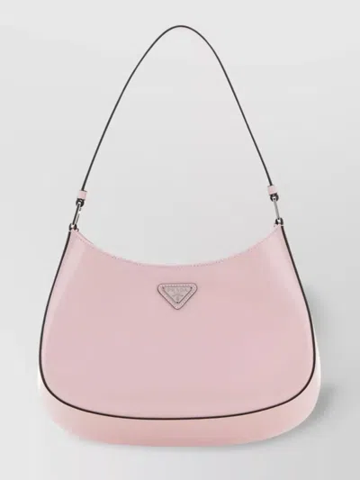 Prada Curved Cleo Leather Handbag In Pastel