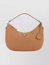 Prada Curved Handbag Gold-tone Hardware In Orange