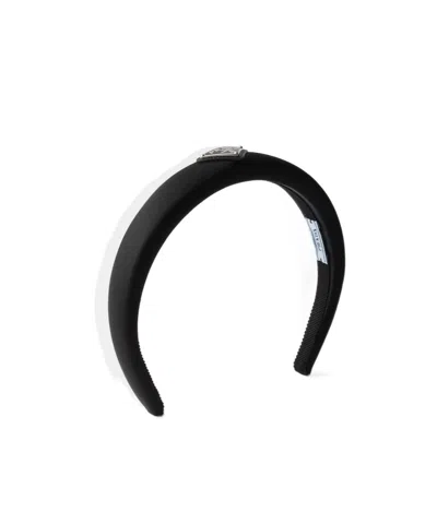 Prada Re-nylon Headband In Black