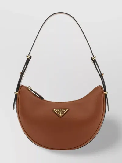 Prada Curved Shape Gold-tone Hardware Smooth Finish