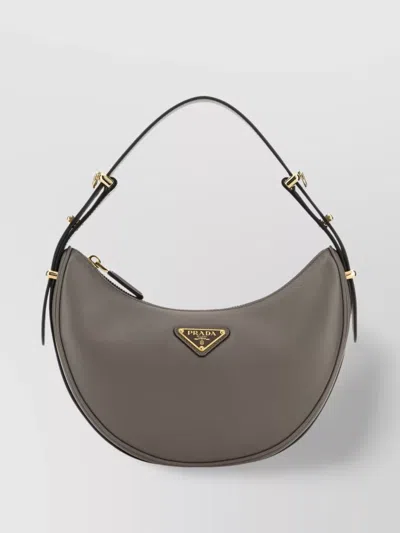 PRADA CURVED SHAPE LEATHER HANDBAG ARQUÈ
