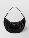 Prada Curved Shape Shoulder Bag With Adjustable Strap