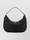 Prada Curved Silhouette Handbag Gold-tone Hardware In Black