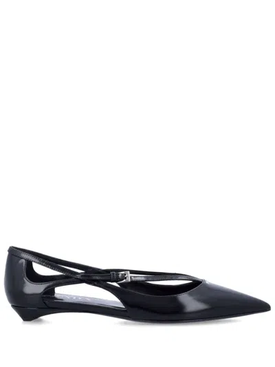 PRADA CUT-OUT BALLERINA SHOES