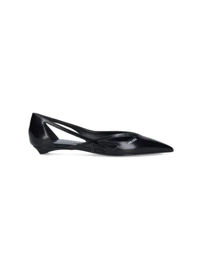 PRADA CUT-OUT BALLET FLATS