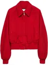 Prada Canvas Jacket In Red