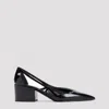 Prada Leather Cutout Block-heel Pumps In Animal Print