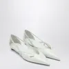 Prada Leather Ballerinas With Cut-out Design And Pointed Toe