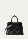Prada Cutout Buckle Leather Top-handle Bag In F0002 Nero