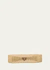 Prada Cutout Raffia Headband In F0018 Naturale