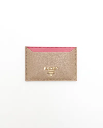 Prada Daino Card Holder In Multi
