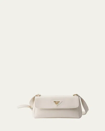 PRADA DAINO FLAP SOFT LEATHER SHOULDER BAG