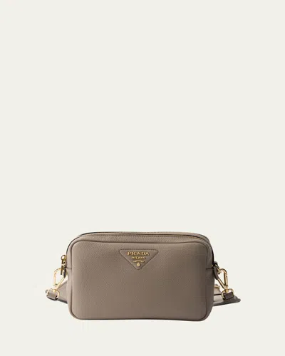 Prada Daino Soft Leather Camera Crossbody Bag In F03qh Argilla 1 N