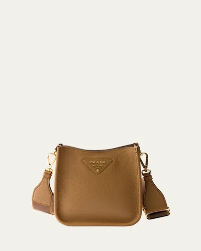 Prada Daino Soft Leather Hobo Crossbody Bag In F03v8 Caramel 0 1 N