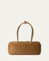 Prada Daino Soft Leather Shoulder Bag In F03v8 Caramel 0 1 N