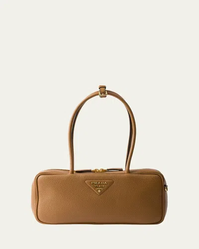 Prada Daino Soft Leather Shoulder Bag In F03v8 Caramel 0 1 N