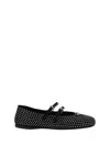 Prada Crystal Saffiano Dual Mary Jane Ballerina Flats