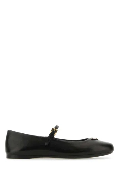 Prada Nappa Leather Ballerinas In Multi