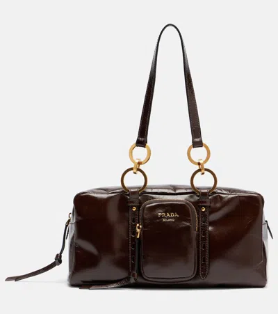 Prada Dangle Medium Aus Leder In Brown