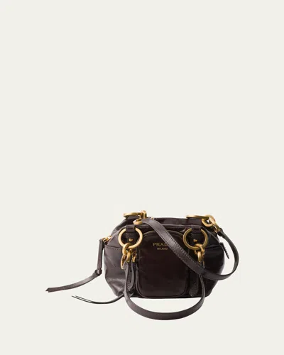 Prada Dangle Mini Leather Shoulder Bag In F01d6 Moro N